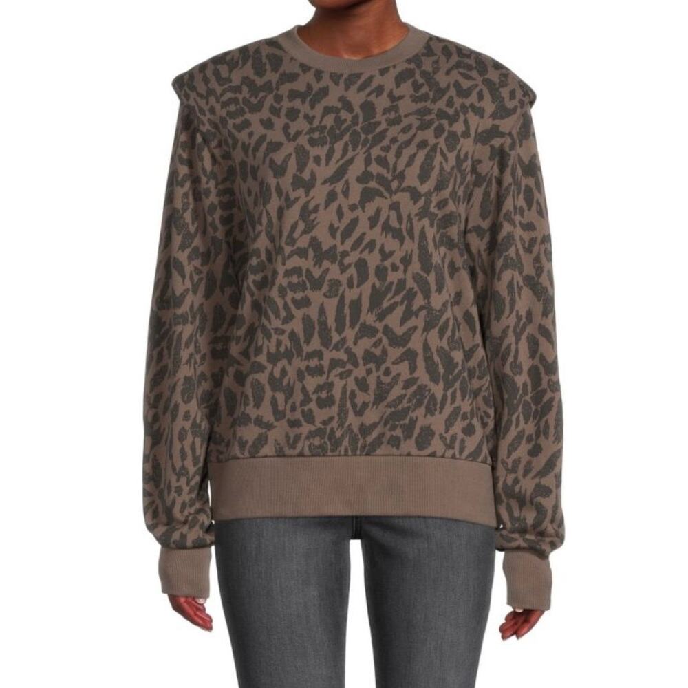 Pistola Women’s Jagged Leopard Print Pullover Sweatshirt
